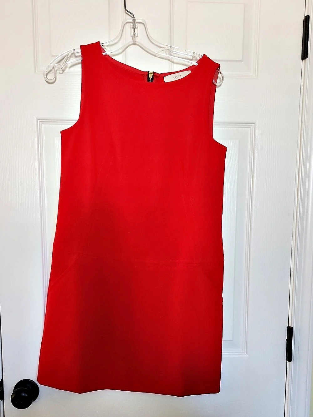 LOFT Red Mini Dress Size 4 Like New